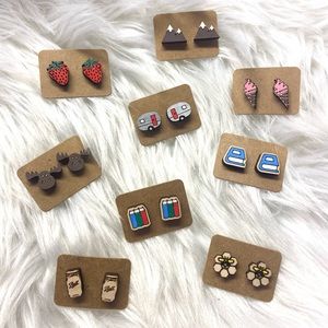 Choice new wooden hand painted earrings